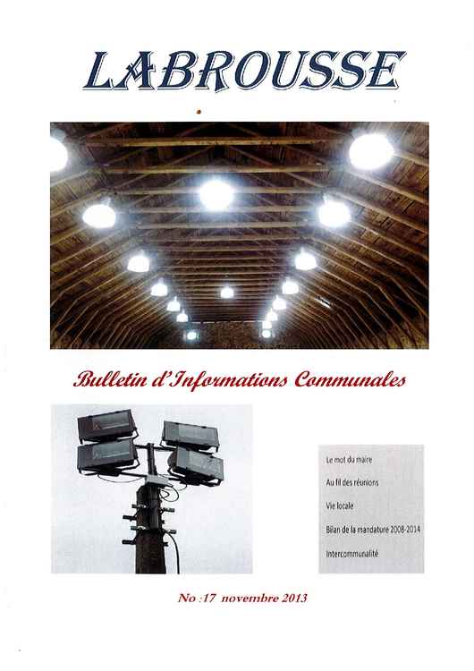 BULLETIN LABROUSSE N°17 NOVEMBRE 2013