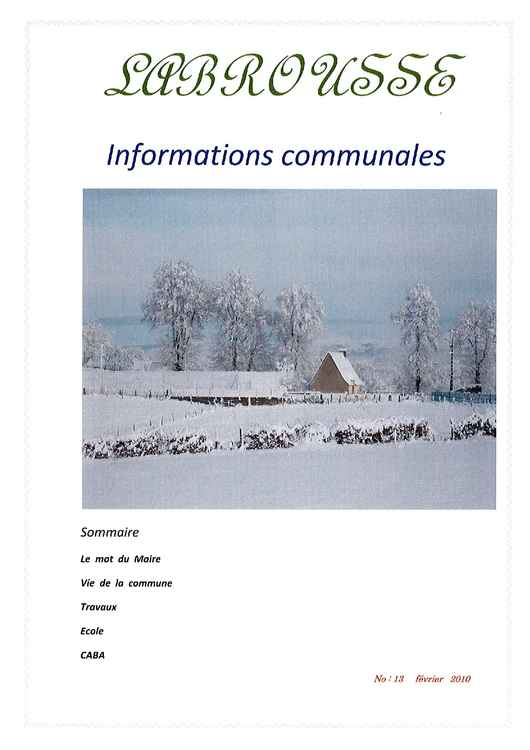 BULLETIN LABROUSSE N°13 FEVRIER 2010