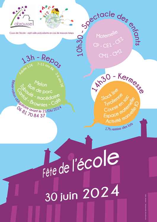 Affiche Kermesse de l'école